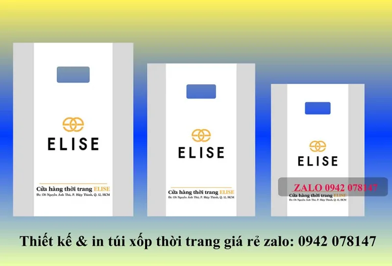 thiết kế túi xốp đựng quần áo Elise