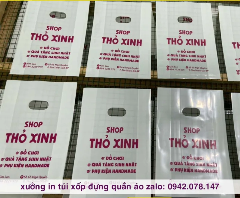 in túi xốp đựng quần áo