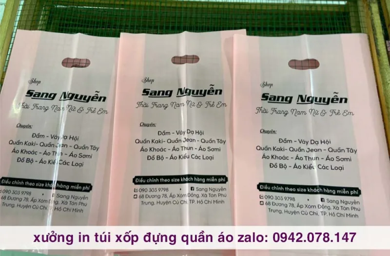 xưởng in túi xốp đựng quần áo
