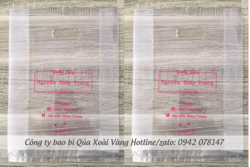 túi nilon trong suốt đựng quần áo