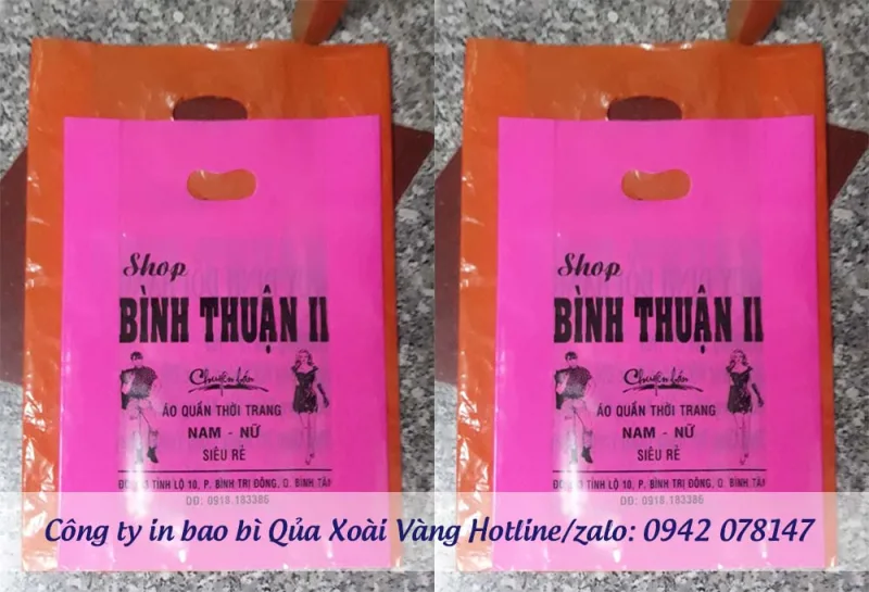 túi PE bóng dẻo shop thời trang