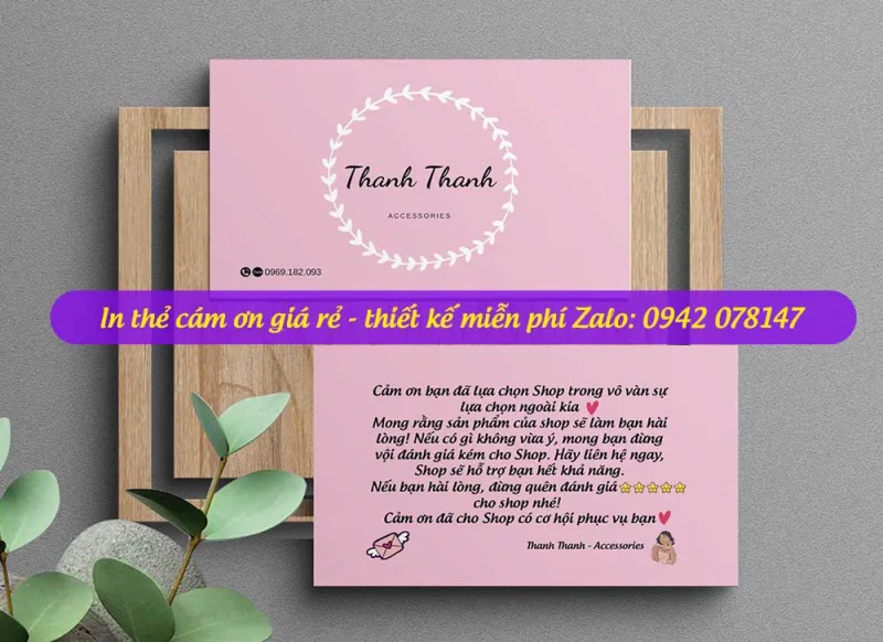 in thẻ cảm ơn và card giới thiệu sản phẩm