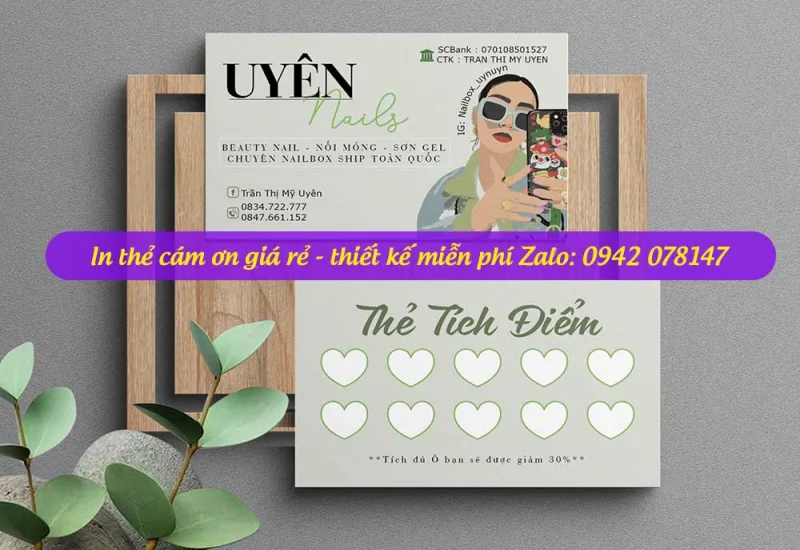 mẫu thẻ tích điểm nail