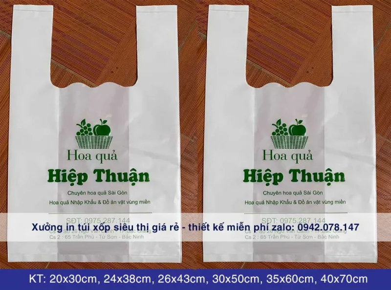 in túi nilon đựng hoa quả