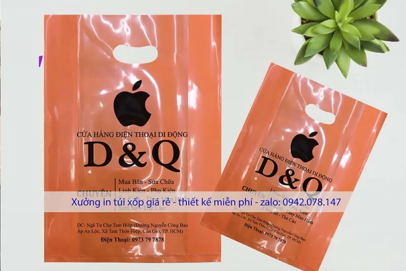 in túi xốp đựng điện thoại