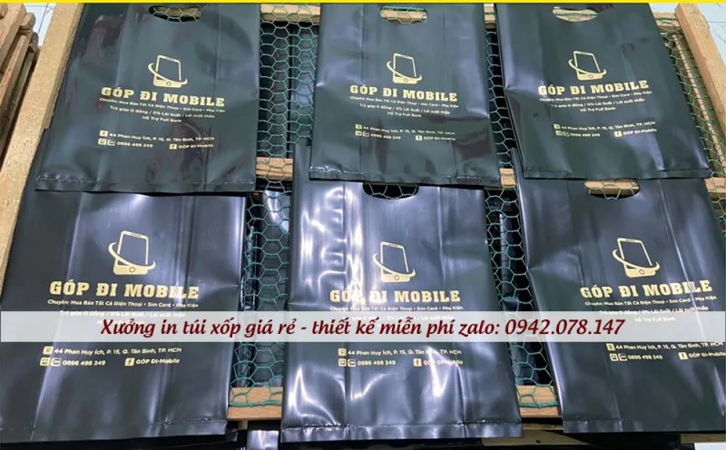 in túi xốp đựng điện thoại