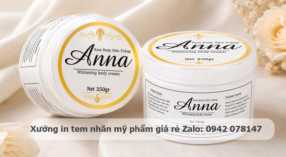in tem mỹ phẩm body siêu trắng