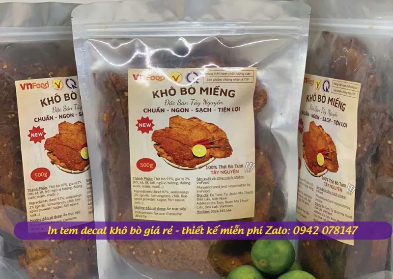 mẫu tem decal giấy khô bò