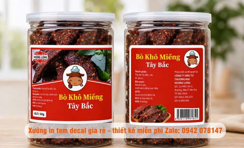 in tem nhãn khô bò đẹp sắc nét tại TP.HCM