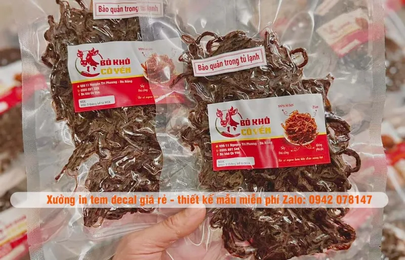 tem decal nhựa cho khô bò