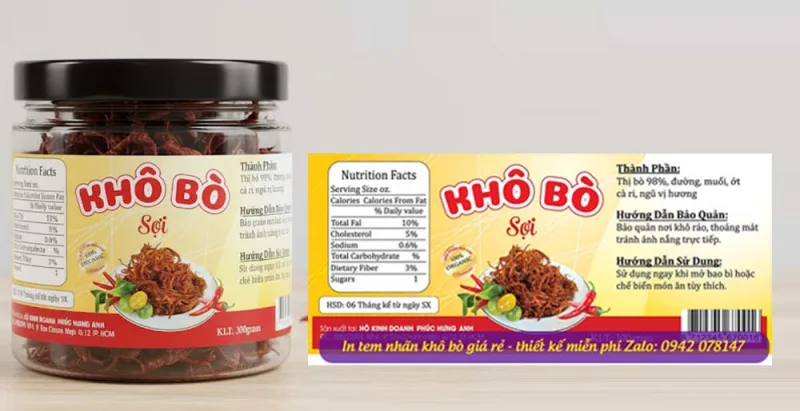 tem decal giấy khô bò in offset