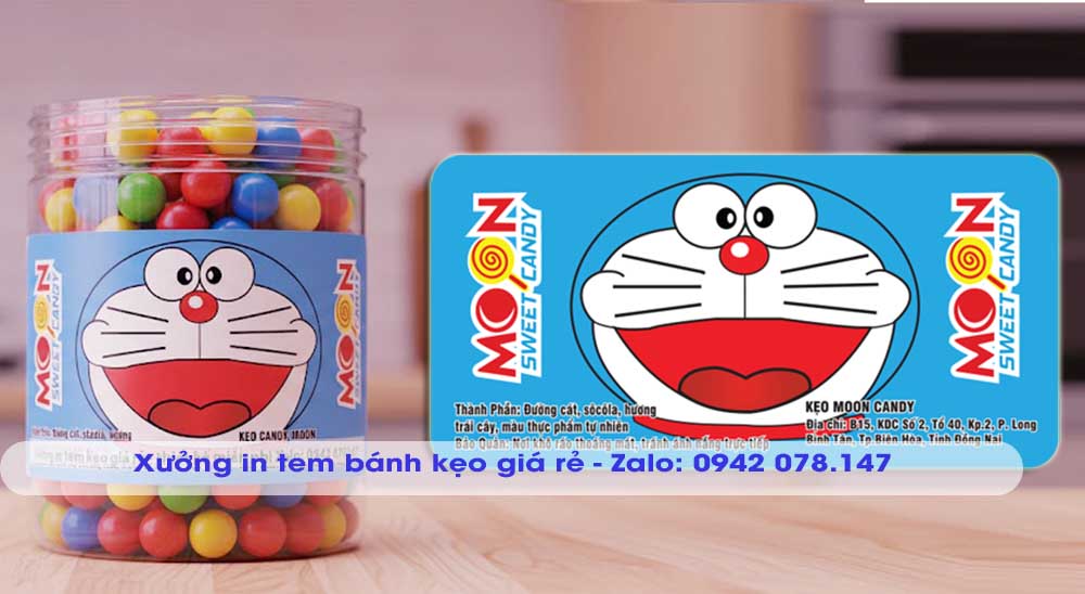 tem decal kẹo doremon