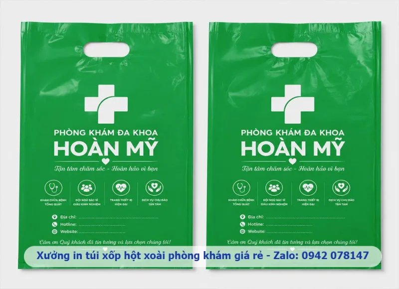 mẫu túi xốp PE phòng khám đa khoa