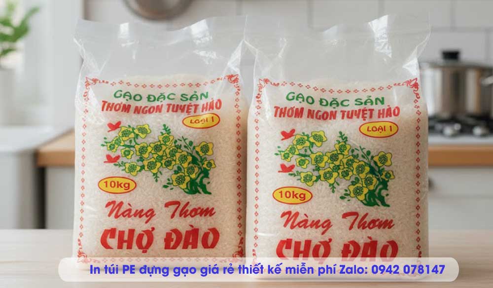 túi pe trong dựng gạo