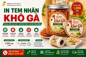 xưởng in tem decal khô gà