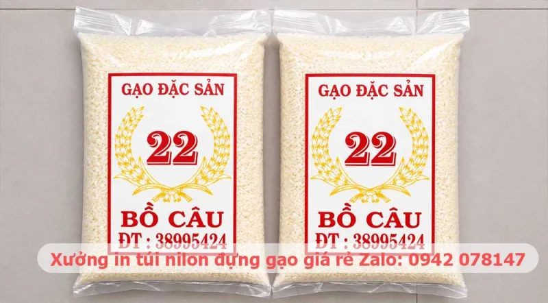 túi nilon đựng gạo đặc sản in theo yêu cầu