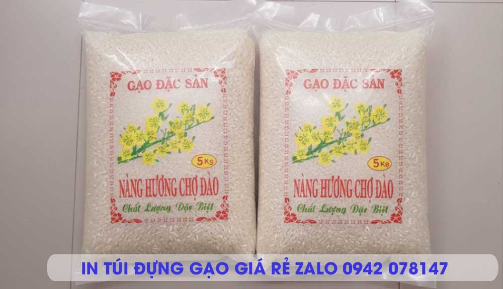 túi ni lông đựng gạo nàng hoa