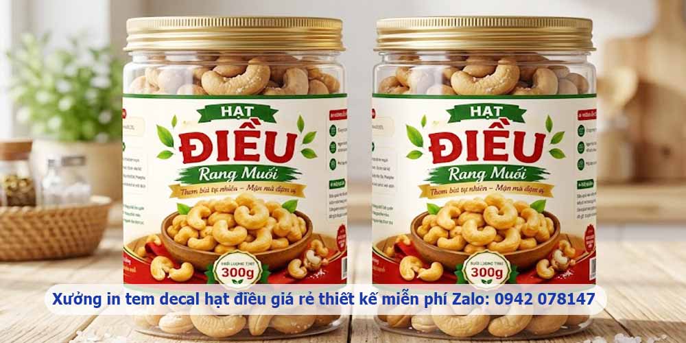in tem nhãn hạt điều